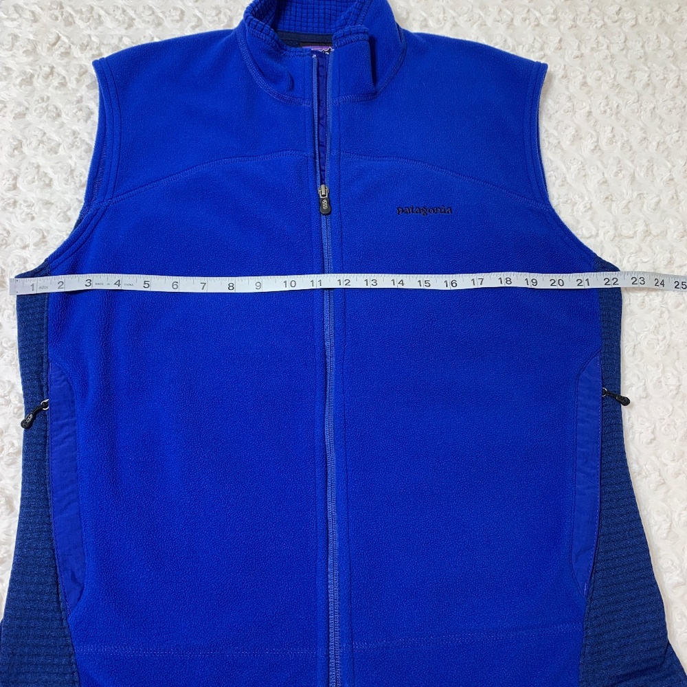 Patagonia Vintage Lightweight R-4 Micro-Fleece Vest Royal Blue Sz L - Picture 10 of 11